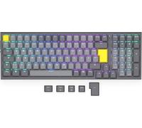 ENDORFY Celeris 1800 DE Wireless Keyboard 1800 QWERTZ BT 2.4 GHz, SideTune, Yellow by Gateron Switches, Top Plate with FR4 for Better Typing Feeling