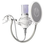 ENDORFY Solum Streaming Onyx White, USB Plug&Play, white USB computer microphone, adjustable arm, including pop filter that hides into the frame