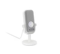 ENDORFY Solum Voice S Onyx White, gaming microphone PC, podcast, streaming, RGB illumination, usb plug & play, tap-to-mute button, GAIN control, cardioid characteristic