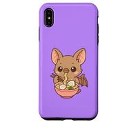 Endo's Pipistrelle Bat Eating Ramen Noodle Kawaii Cute Funny Case for iPhone XS Max