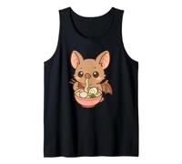 Endo's Pipistrelle Bat Eating Ramen Noodle Kawaii Cute Funny Tank Top