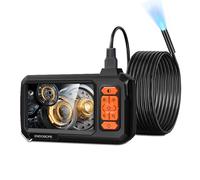 Endoscope Camera,4.3" LCD Screen 1080P HD Borescope IP67 Waterproof Endoscope, 8 Adjustable LEDs Industrial Borescope with 5m Cable for Sewer Inspection Car Maintenance and Home DIY