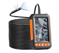 Endoscope Camera, Dual Lens Borescope, 4.3"Screen 1080P Inspection Camera With LED Lights IP67 Waterproof For Auto High Resolution, Low Error(15m Cable)