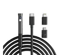 Endoscope Camera Single&Dual 8MM Lens Waterproof Borescope Smart Phone Car Sewer Inspection HD Image(1m,Dual Suit B)