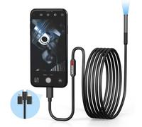 Endoscope Camera with Light,1080P HD Borescope with 6 LED Lights 9.8FT Semi-Rigid Snake Cabl,IP67 Waterproof Industrial Inspection Camera Compatible for Android,iPhone, iPad