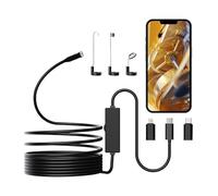 Endoscope Camera with Light iPhone: 1920P HD Borescope with 6 Adjustable LED Lights, Endoscope with Semi-Rigid Snake Camera, 7.9mm IP67 Waterproof Inspection Camera for iOS iPhone, Android
