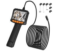 Endoscope Camera with Light, Pancellent 1920P Inspection snake, with HD Color Display Borescope, Waterproof Industrial Borescope with 8 Adjustable LED Lights, 16.5ft Semi-Rigid Cable Sewer Camera
