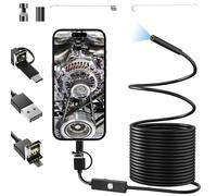 Endoscope Inspection Camera 3 in 1 USB 1920P Flexible Rigid Snake Camera with 6 LED Light No WiFi Waterproof IP67 Tube Sink Pipe Drain for Android Tablet Samsung (13.5 ft/ 3.5m)
