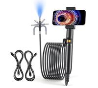 Endoscope Inspection Camera 6/8mm Lens Flexible Endoscope Waterproof 360 Degree Articulating Borescope Smartphone Borescope