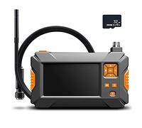 Endoscope Inspection Camera,8mm/5.5mm/3.9mm 1080P HD Digital Borescope,Semi-Rigid Cablel,Camera Dual-Lens Endoscope 4.3 Inch Screen,32G Card and Tool,with 6 LED Lights,8mm*5M