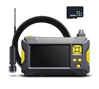 Endoscope Inspection Camera,8mm/5.5mm/3.9mm 1080P HD Digital Borescope,Semi-Rigid Cablel,Camera Dual-Lens Endoscope 4.3 Inch Screen,32G Card and Tool,with 6 LED Lights,8mm*5M