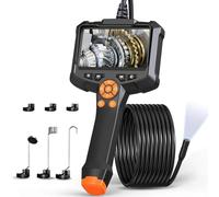 Endoscope Inspection Camera, AOPICK 4.3'' IPS Screen 1080P HD Borescope Inspection Camera with 8 LED Lights, Handheld IP67 Waterproof Drain Camera, 16.5ft Semi-Rigid Cable, Tools &Gadgets for Men