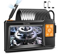 Endoscope Inspection Camera, Ferdiiz 1080P HD Dual-Lens Endoscope, 4.3" IPS Screen Inspection Camera with Illuminator, IP67 Snake Borescope, 8+1 LED Lights, Borescope Inspection Gadgets for Men-10M