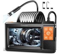 Endoscope Inspection Camera, Ferdiiz 1080P HD Endoscope, 4.3" IPS Screen Inspection Camera with Illuminator, IP67 Snake Borescope, 8+1 LED Lights, Borescope Wall Inspection Gadgets for Men-5M