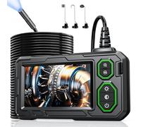 Endoscope Inspection Camera, Hopefox 4.3'' IPS Screen 1080P HD Borescope Camera with 8 LED Lights, IP67 Waterproof Endoscope, Drain camera with 33ft Semi-Rigid Cable, Gadgets for Men