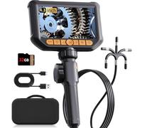 Endoscope Inspection Camera, Qimic Two-Way 360° Articulating Borescope, 1080P 4.3''IPS Screen Endoscope Camera with Lights, IP67 Waterproof Flexible Endoscope, Gadgets for Drain/Pipe Automotive