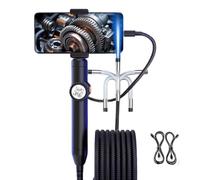 Endoscope Inspection Camera,Two-Way 360° Articulating Borescope,1080P Endoscope Camera with 6 LED Lights, 6mm IP67 Waterproof Probe, 200cm, For HVAC, Plumbing, Automotive, Electrical