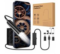 Endoscope Inspection Camera with Lights, 1920P HD Flexible Borescope Lens, 16.5ft Semi-Rigid Snake Cameras,IP67 Tube Sink Pipe Drain Overhaul, for Android, iPhone, iPad, Tools