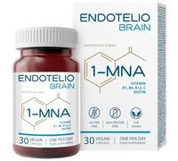 Endotelio Brain 1-MNA, Anti Aging, Optimizing NAD+, Ginkgo Biloba, Zinc, Biotin, Vitamin C and B Complex, Sirtuin Activator, Biohacking Supplement, Memory, Focus, Mood, Bioavailability, 30 Caps