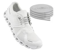 Endoto 2 Pairs Elastic Shoelaces for ON Cloud 5 & 6 No Tie Replacements Shoes Laces Stretchy Bungee Running Training(Color:Silver,Size:20Inch)