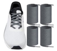 Endoto 2 Pairs Shoe Laces for ON CloudMonster, 7MM Flat Shoelaces Replacement Women Men Sneakers Strings(Color:Cool Gray&Light Gray,Size:41Inch)
