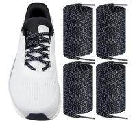 Endoto 2 Pairs Shoe Laces for ON CloudMonster, 7MM Flat Shoelaces Replacement Women Men Sneakers Strings(Color:Black&Gray,Size:41Inch)