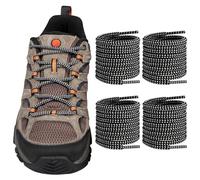 Endoto 2 Pairs Shoelaces for Merrell Moab Boots Replacement Round Shoe Laces Hiking Running Shoes Strings(Color:Black&WhiteCombo,Size:52Inch)