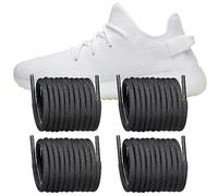 Endoto 2 Pairs Shoelaces Replacement Round Laces for Adidas Yeezy Boost 350 V1/V2, 380, 500, 700, 750, 950 Sneakers Shoes(Color:Black,Size:44Inch)