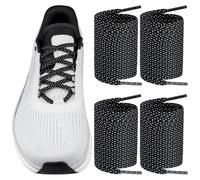 Endoto 2Pair Shoe Laces for ON CloudMonster,7MM Flat Shoelaces Replacement Women Men Sneakers Strings(Color:Black&White,Size:41Inch)