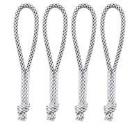 Endoto 4PCS Zipper Pull Replacement for Nike Elite Backpack, Zipper Pulls Tab Extender Replacement for Luggage, Jackets, Pants, Suitcases, Coats(Color:White&Black)