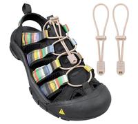 Endoto Elastic Shoelaces for Keen Newport Water Sandal No Tie Shoe Laces Replacement Stretchy Bungee Strings(Color:Beige,Size:47Inch)