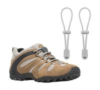 Endoto Elastic Shoelaces for Merrell Chameleon Hiking Boots No Tie Shoe Laces Replacement Stretch Bungee Strings(Color:Grey,Size:47Inch)