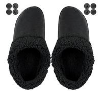 Endoto Fuzzy Inserts for Croc Replacement Fur Fluffy Fleece Liners Winter Warm Inner Lining Socks for Men and Women(Color:Black,Size:Men3/Women5)