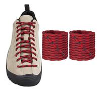 Endoto Round Shoe Laces for Keen Jasper Zionic Sneakers, Wave Shape Shoelaces Strings Replacement for Climbing Hiking(Color:Red&Black,Size:59Inch)
