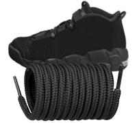 Endoto Round Shoelaces for Nike Uptempo Sneakers, 5MM Shoe Laces Strings Replacement for Shoes(Color:Black,Size:65Inch)