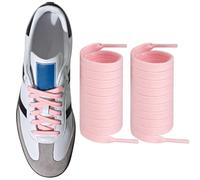 Endoto Shoelaces for Adidas Samba OG/ADV/LT, Flat Shoe Laces Replacement Laces for Sneaker Shoes(Color:Pink,Size:45Inch)