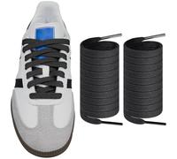 Endoto Shoelaces for Adidas Samba OG/ADV/LT, Flat Shoe Laces Replacement Laces for Sneaker Shoes(Color:Black,Size:50Inch)
