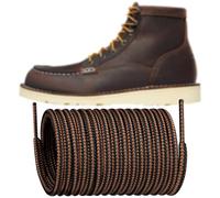 Endoto Shoelaces for Danner Boots Round Replacement Shoe Laces Work Hiking Hunting Shoes Strings(Color:Black&Brown,Size:62Inch)