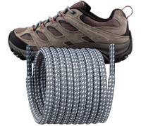 Endoto Shoelaces for Merrell Moab Boots Replacement Round Shoe Laces Hiking Running Shoes Strings(Color:Grey&BlueCombo,Size:44Inch)