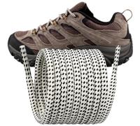 Endoto Shoelaces for Merrell Moab Boots Replacement Round Shoe Laces Hiking Running Shoes Strings(Color:Cream&BlackCombo,Size:48Inch)