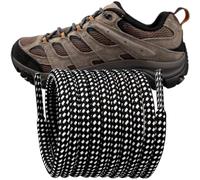 Endoto Shoelaces for Merrell Moab Boots Replacement Round Shoe Laces Hiking Running Shoes Strings(Color:Black&WhiteCombo,Size:56Inch)