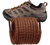 Endoto Shoelaces for Merrell Moab Boots Replacement Round Shoe Laces Hiking Running Shoes Strings(Color:Brown&OrangeCombo,Size:44Inch)