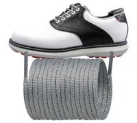 Endoto Waxed Shoe Laces for FootJoy Golf Dress Oxford Shoelaces Replacement Strings(Color:Gray,Size:36Inch)