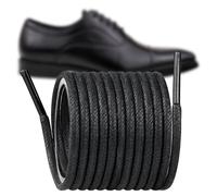 Endoto Waxed Shoelaces Replacement Round Shoe Laces for Johnston Murphy Oxford Golf Dress Shoes(Color:Black,Size:32Inch)