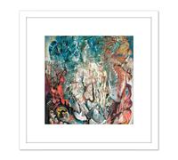 Endre Rozsda Mes Premiers Pas En Enfer 1947 8X8 Inch Square Wooden Framed Wall Art Print Picture with Mount Artery8 White One Size