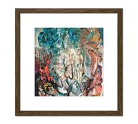Endre Rozsda Mes Premiers Pas En Enfer 1947 8X8 Inch Square Wooden Framed Wall Art Print Picture with Mount Artery8 Brown One Size