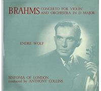 Endre Wolf / Anthony Collins / Sinfonia of London - T 30 ENDRE WOLF Brahms Violin Concerto Sinfonia London Anthony Collins LP
