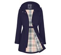 EnduaReve Women's Rain Jacket Raincoat Waterproof Hood Women Rain Jacket Transition Jacket Outdoor Spring Summer Autumn S-3XL, navy blue, XXL