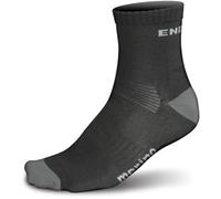 Endura BaaBaa Merino Sock Twin Pack - Black 7 - 11