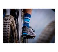 Endura BaaBaa Merino Stripe Socks for Cycling | Warmth and Breathability Socks, Blue, L-XL
